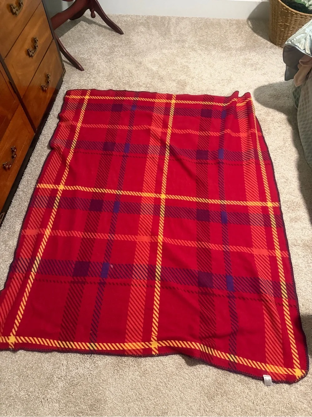 Red Plaid 52x65 Throw